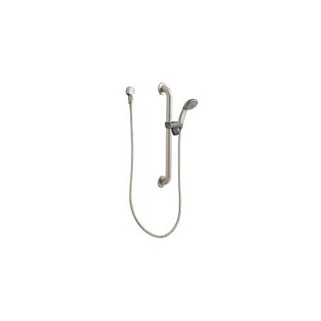 Moen Slide Bar/Grab Bar Shower Classic Brushed Nickel 52124GBM25CBN